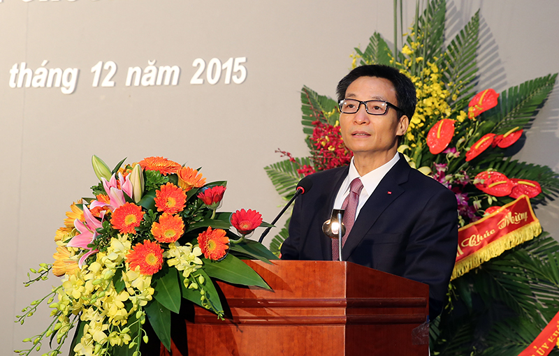   Phó Thủ tướng Vũ Đức Đam phát biểu tại lễ kỷ niệm 90 năm ngày thành lập Đại học Mỹ thuật Việt Nam. Ảnh: VGP/Đình Nam